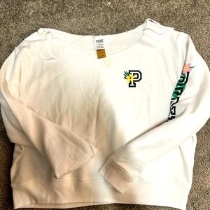 BNWT Pink off shoulder sweatshirt